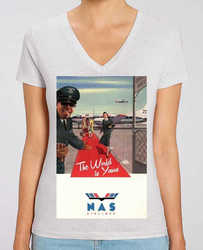 Women V-Neck T-shirt Stella Evoker Nas Airlines Par  