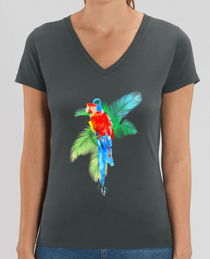 Women V-Neck T-shirt Stella Evoker Tropical byty Par  robertfarkas