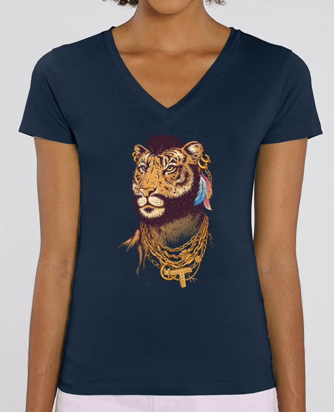 Women V-Neck T-shirt Stella Evoker Mr tiger Par  Enkel Dika