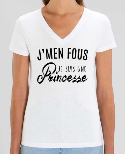 Tee-shirt femme J'men fous je suis une princesse Par  La boutique de Laura