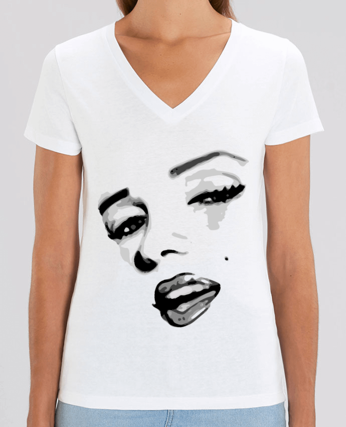 Women V-Neck T-shirt Stella Evoker Classic Pinup Art Par  GeeK My Shirt