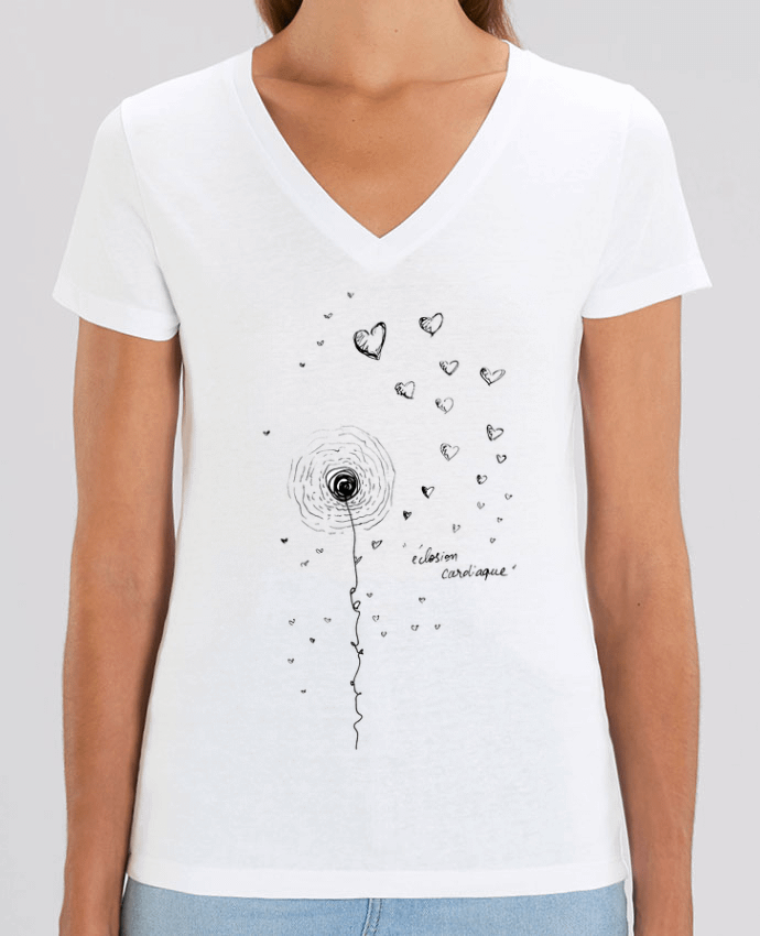 Camiseta Mujer Cuello V Stella EVOKER Eclosion_TIFF Par  Les Objets De Mika