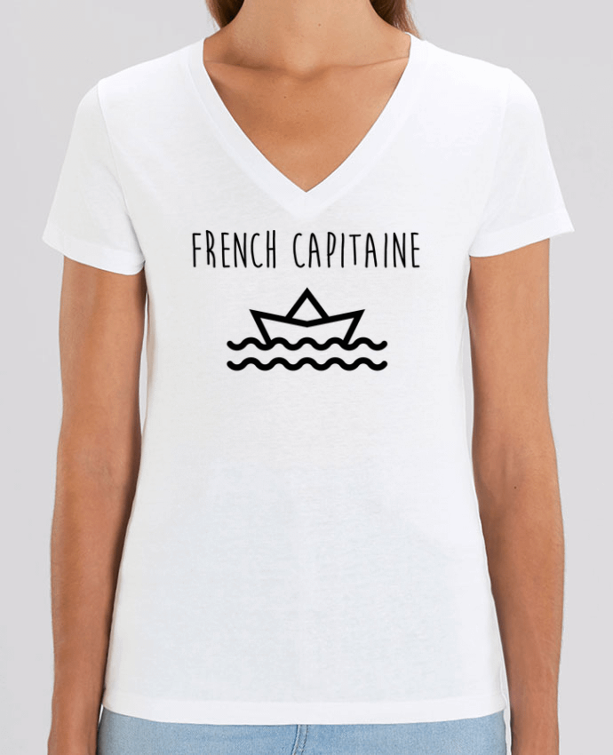 Women V-Neck T-shirt Stella Evoker French capitaine Par  Ruuud