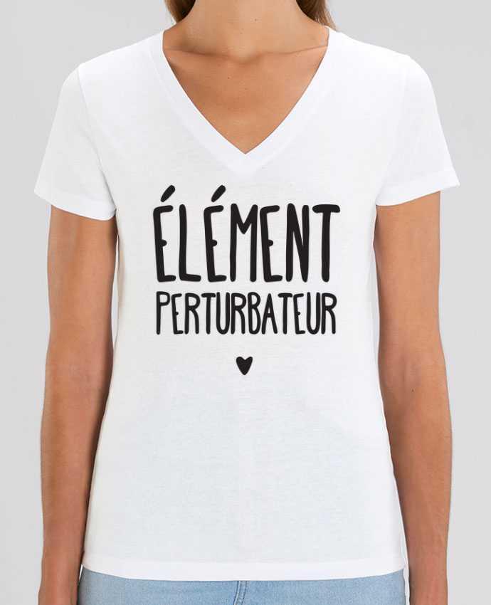 Women V-Neck T-shirt Stella Evoker Elément perturbateur Par  tunetoo