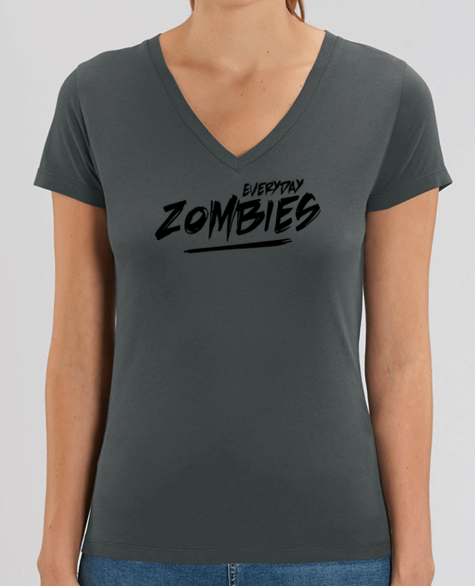 Women V-Neck T-shirt Stella Evoker Everyday Zombies Par  tunetoo