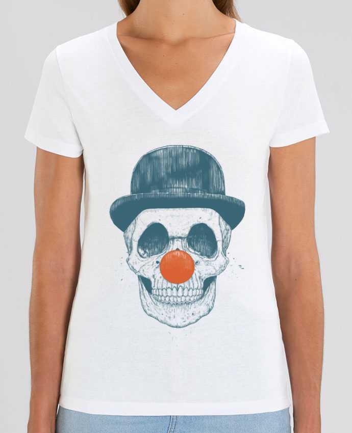 Women V-Neck T-shirt Stella Evoker Dead Clown Par  Balàzs Solti