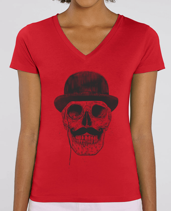 Camiseta Mujer Cuello V Stella EVOKER Gentleman never die Par  Balàzs Solti