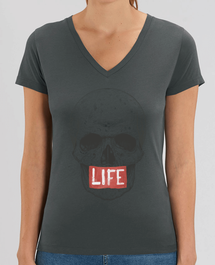 Women V-Neck T-shirt Stella Evoker Life Par  Balàzs Solti