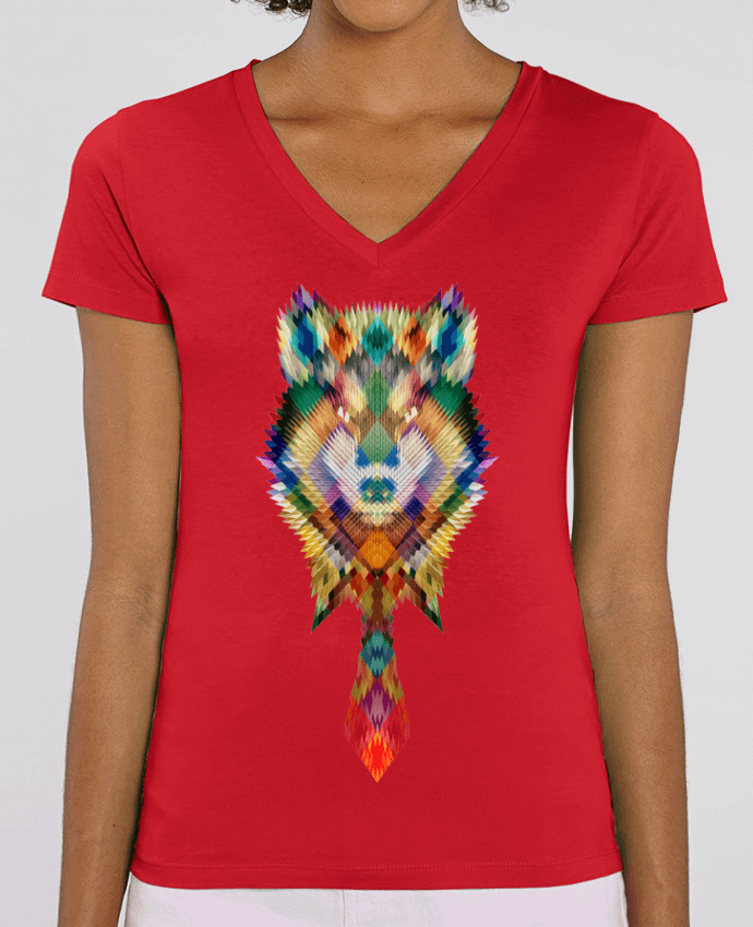Camiseta Mujer Cuello V Stella EVOKER Corporate wolf Par  ali_gulec