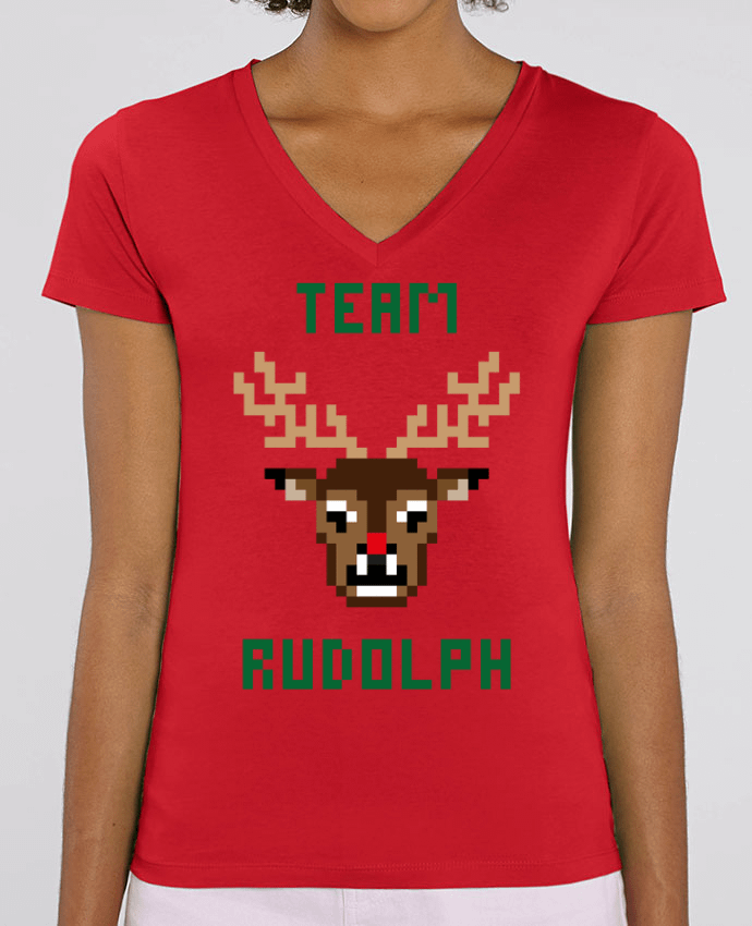 Women V-Neck T-shirt Stella Evoker TEAM RUDOLPH Par  tunetoo