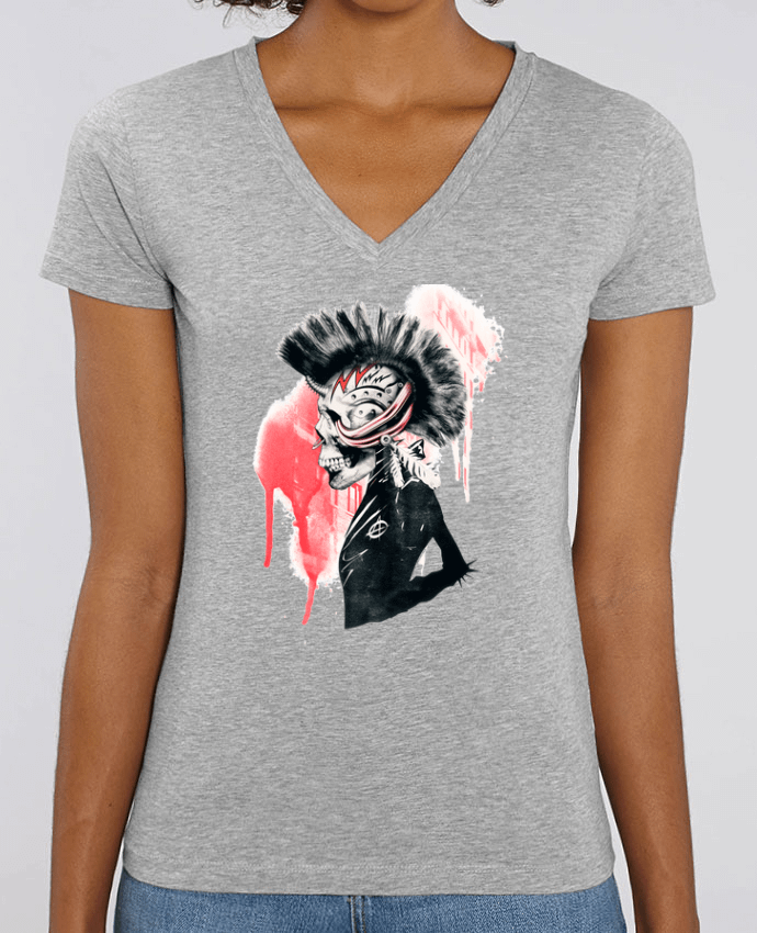 Camiseta Mujer Cuello V Stella EVOKER Punk Par  ali_gulec