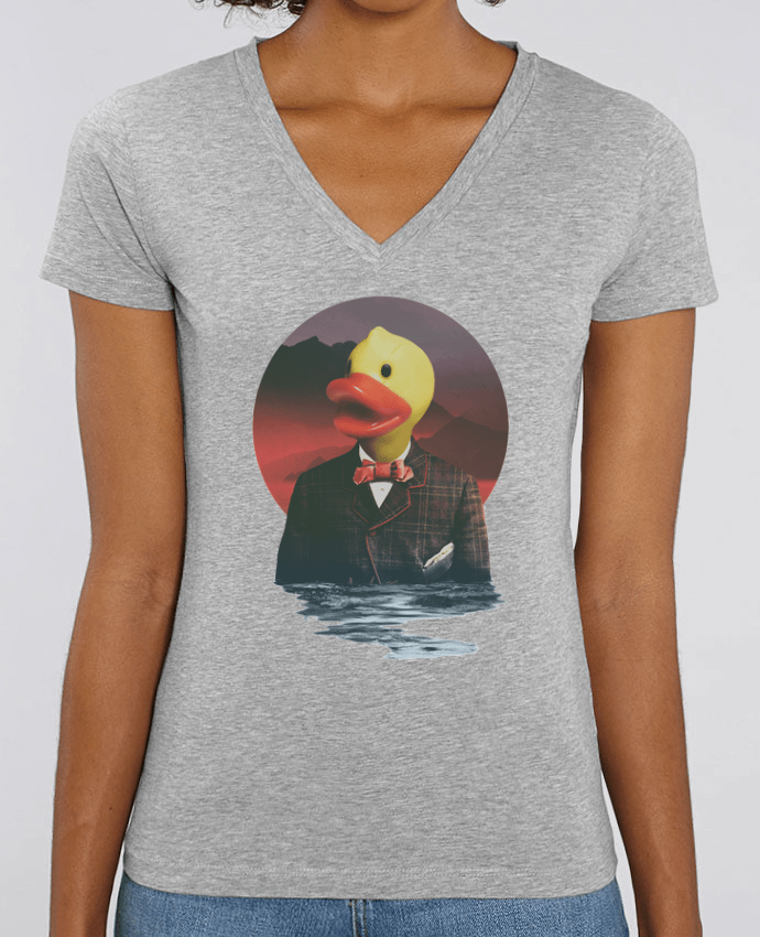 Women V-Neck T-shirt Stella Evoker Rubber ducky Par  ali_gulec