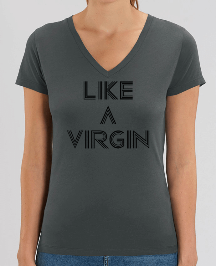 Camiseta Mujer Cuello V Stella EVOKER Like a virgin Par  tunetoo