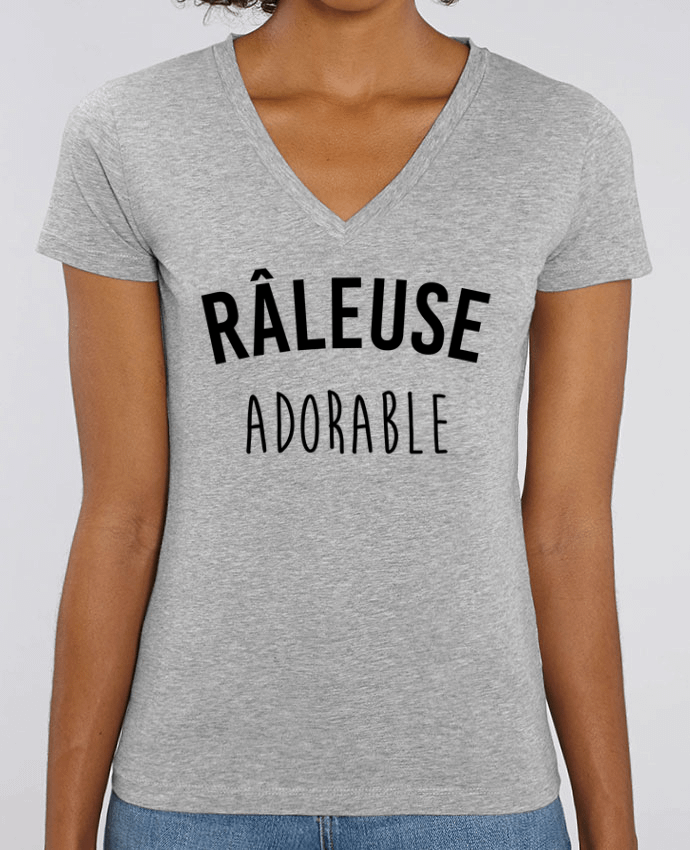 Camiseta Mujer Cuello V Stella EVOKER Râleuse adorable Par  La boutique de Laura
