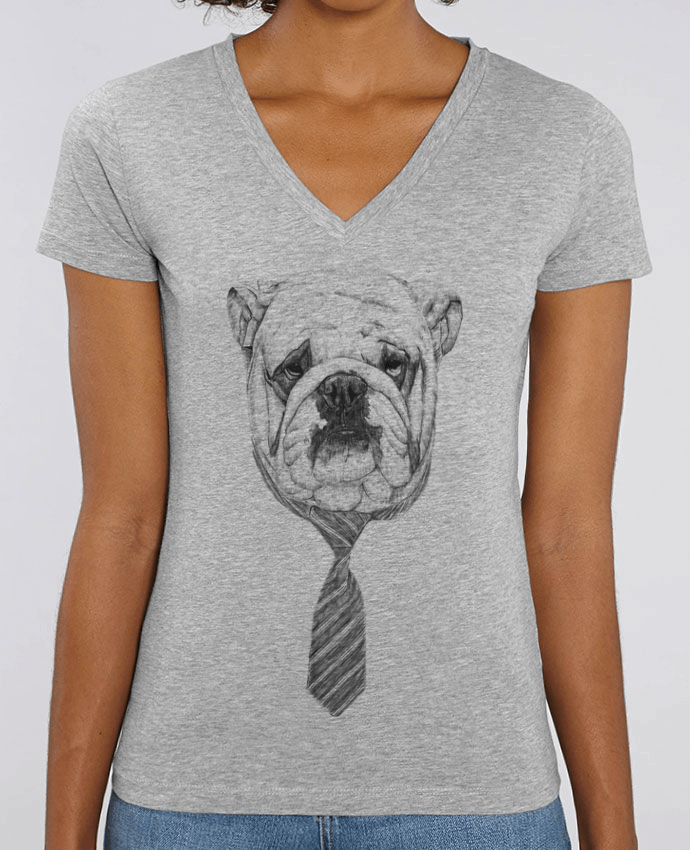 Women V-Neck T-shirt Stella Evoker Cool Dog Par  Balàzs Solti