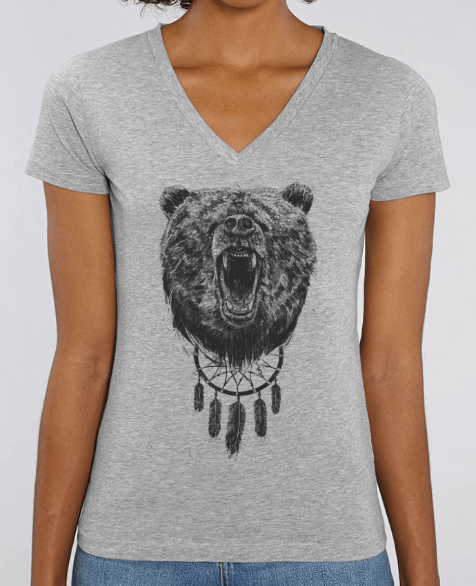 Women V-Neck T-shirt Stella Evoker dont wake the bear Par  Balàzs Solti