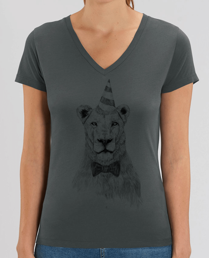 Women V-Neck T-shirt Stella Evoker Get the byty started Par  Balàzs Solti