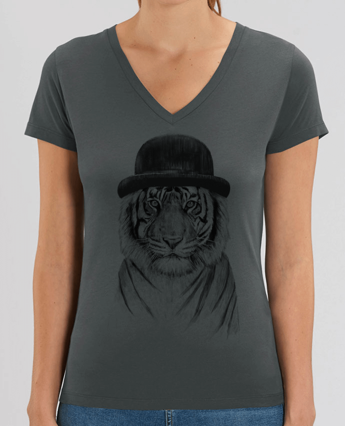 Camiseta Mujer Cuello V Stella EVOKER welcome-to-jungle-bag Par  Balàzs Solti