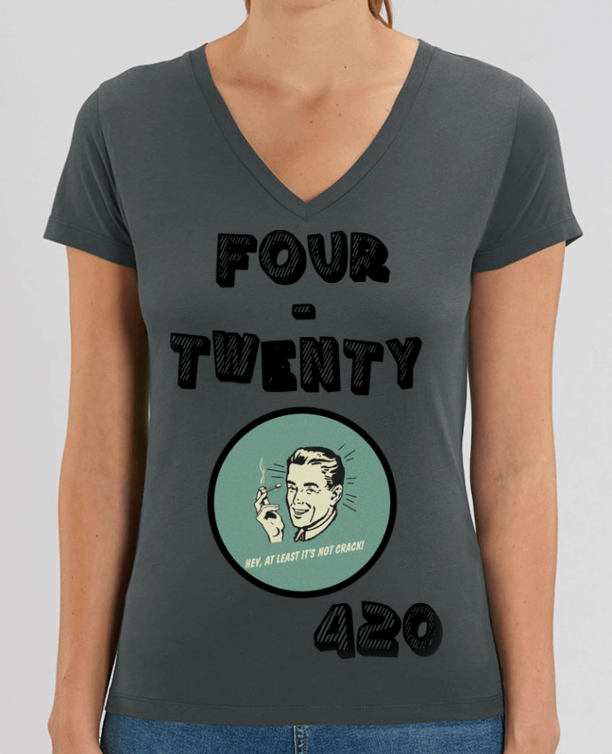 Women V-Neck T-shirt Stella Evoker Four-twenty 420 Par  Tooky95