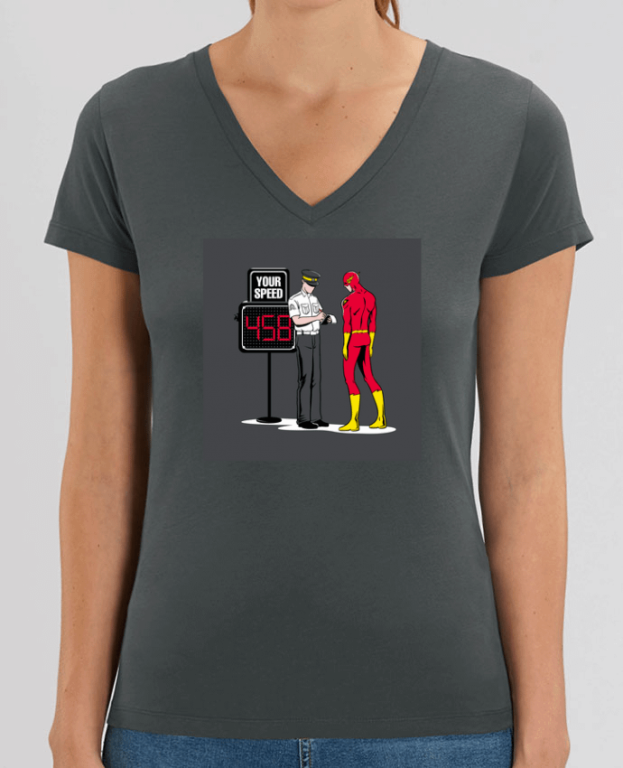 Women V-Neck T-shirt Stella Evoker Speed Trap Par  flyingmouse365