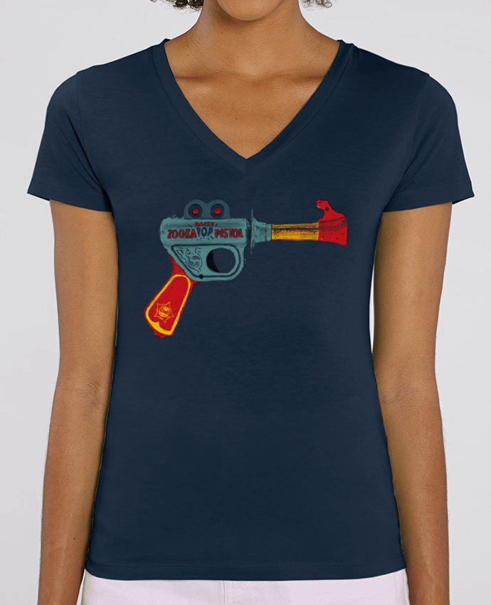 Women V-Neck T-shirt Stella Evoker Gun Toy Par  Florent Bodart