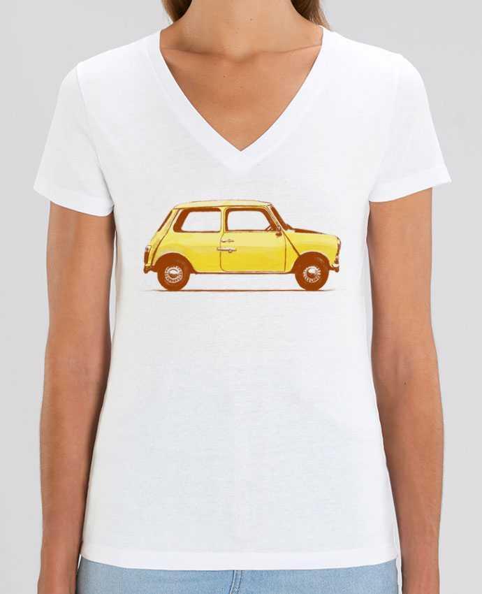 Tee Shirt Femme Col V Stella EVOKER Yellow Van Par  Florent Bodart