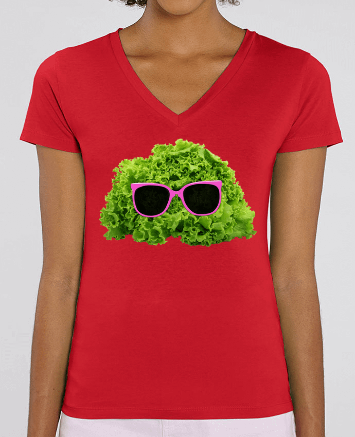 Tee Shirt Femme Col V Stella EVOKER Mr Salad Par  Florent Bodart