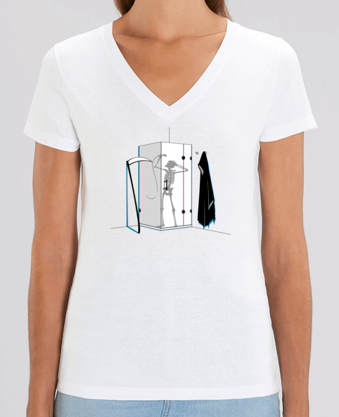 Women V-Neck T-shirt Stella Evoker Shower Time Par  flyingmouse365