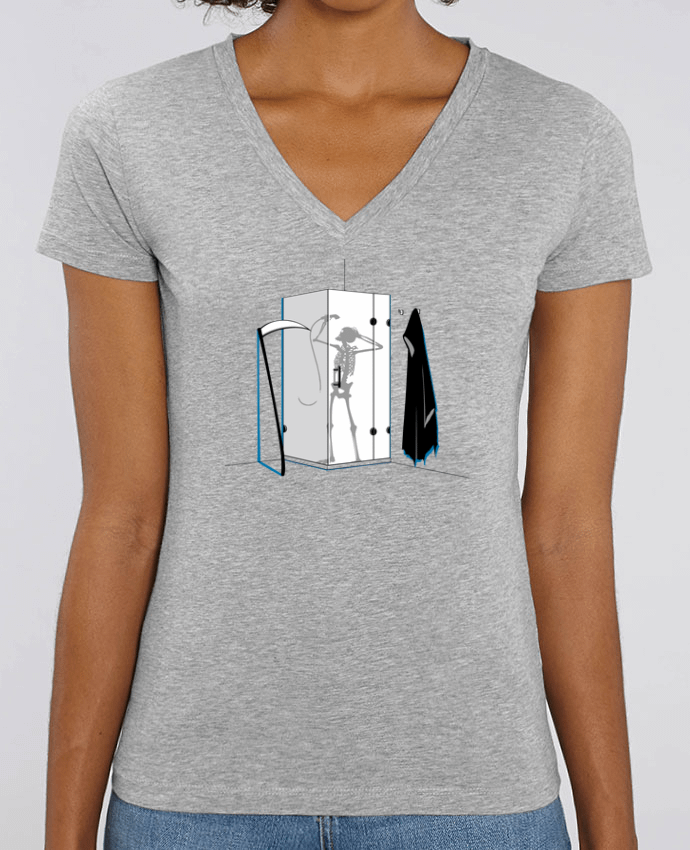 Camiseta Mujer Cuello V Stella EVOKER Shower Time Par  flyingmouse365