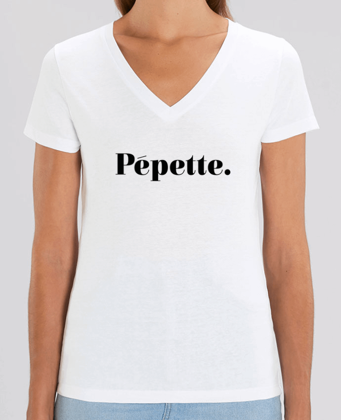 Women V-Neck T-shirt Stella Evoker Pépette Par  Folie douce