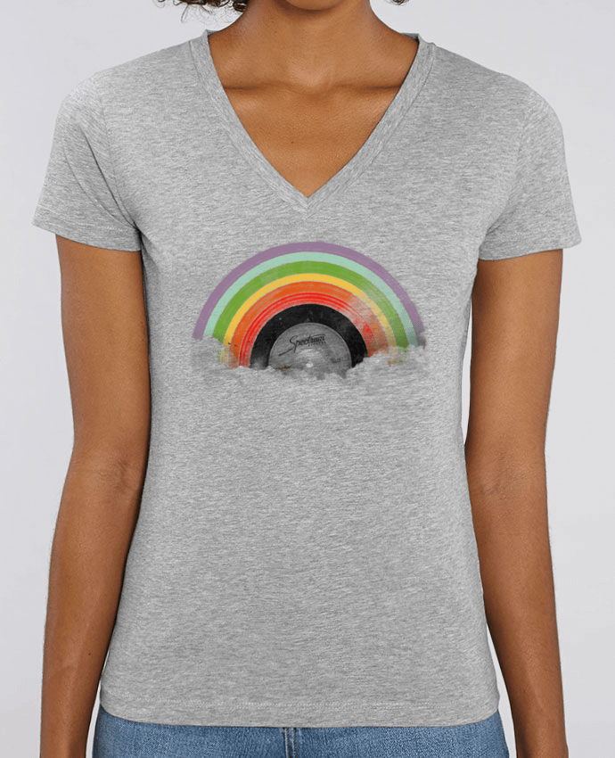 Women V-Neck T-shirt Stella Evoker Rainbow Classics Par  Florent Bodart
