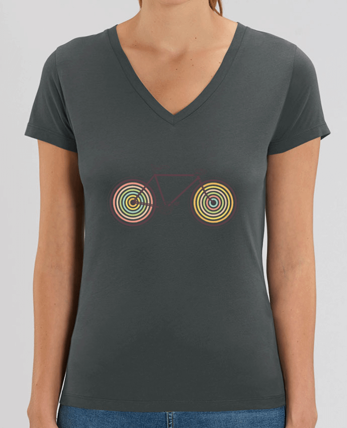 Women V-Neck T-shirt Stella Evoker Velocolor Par  Florent Bodart