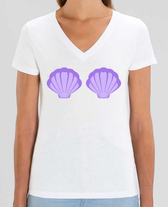 Women V-Neck T-shirt Stella Evoker Poitrine de sirène Par  WBang