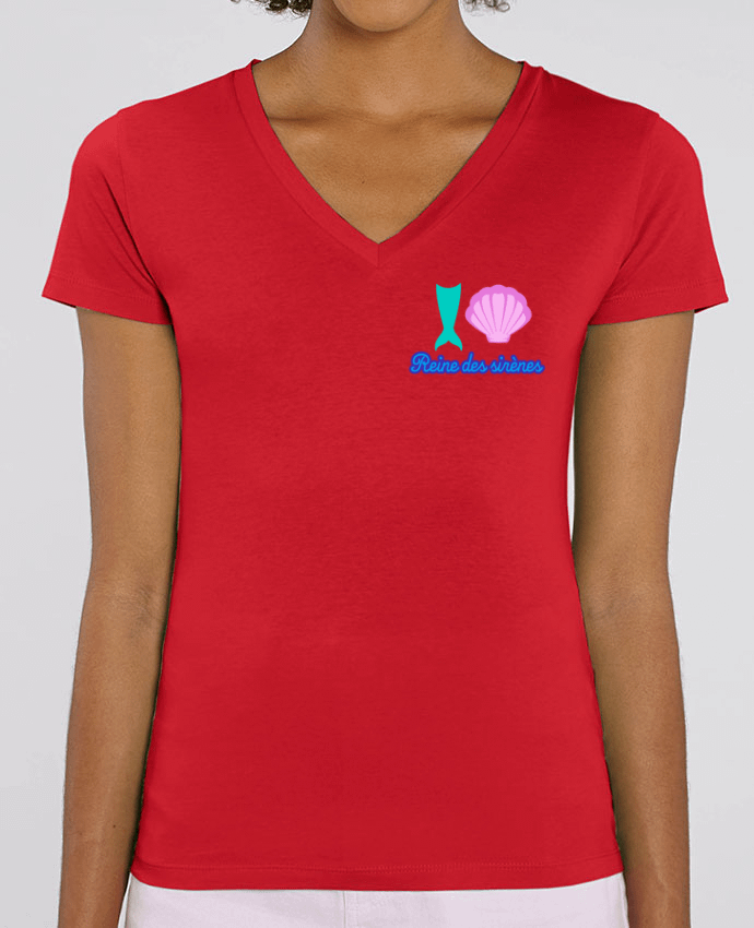 Women V-Neck T-shirt Stella Evoker Reine des sirènes Par  WBang