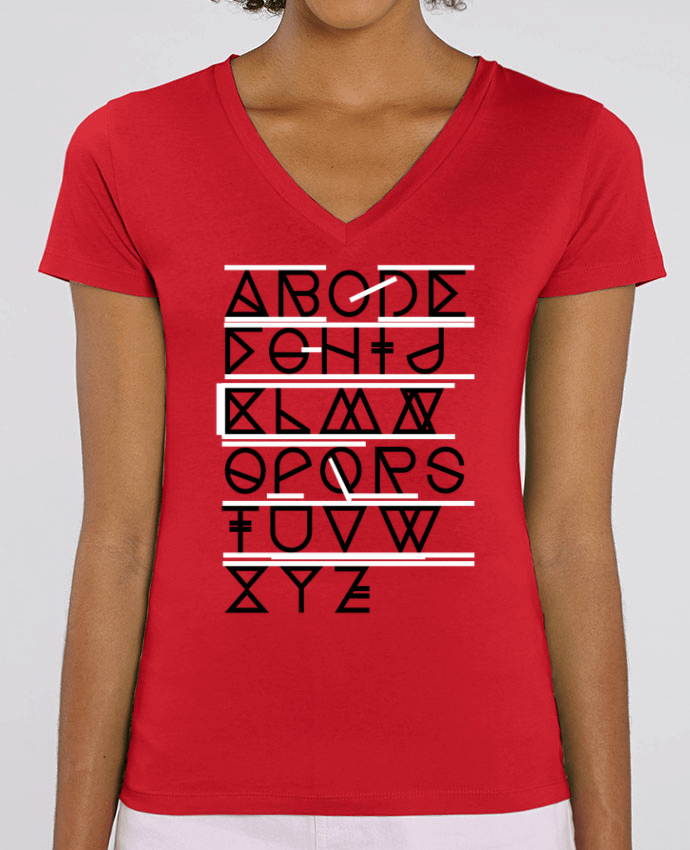 Tee-shirt femme Geometrical ABC White Par  na.hili