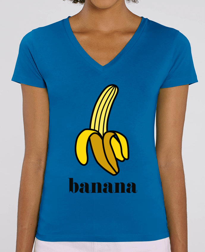 Women V-Neck T-shirt Stella Evoker Banana Par  tunetoo