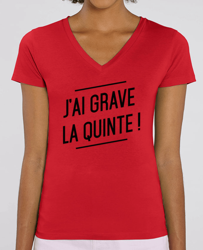 Women V-Neck T-shirt Stella Evoker La quinte ! Par  tunetoo