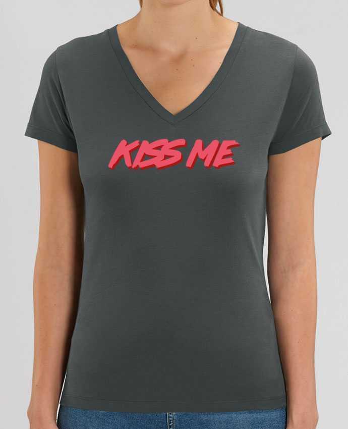 Tee Shirt Femme Col V Stella EVOKER KISS ME Par  tunetoo