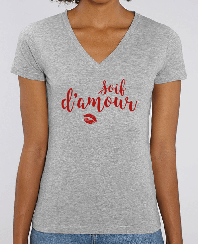 Women V-Neck T-shirt Stella Evoker Soif d'amour Par  tunetoo