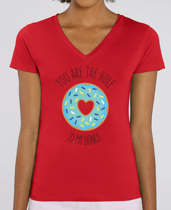 Tee Shirt Femme Col V Stella EVOKER Donut coeur Par  tunetoo