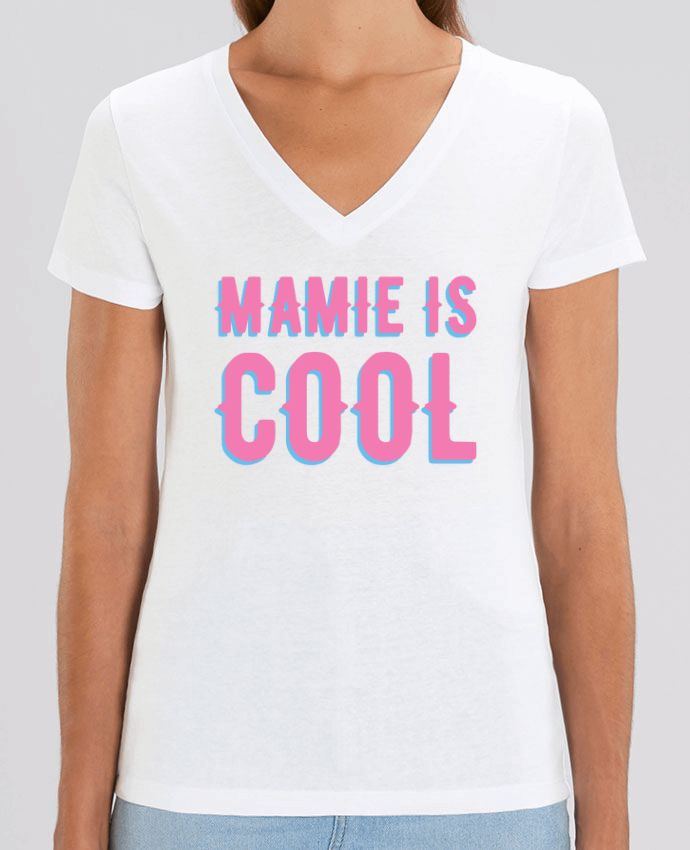 Women V-Neck T-shirt Stella Evoker Mamie is cool Par  tunetoo