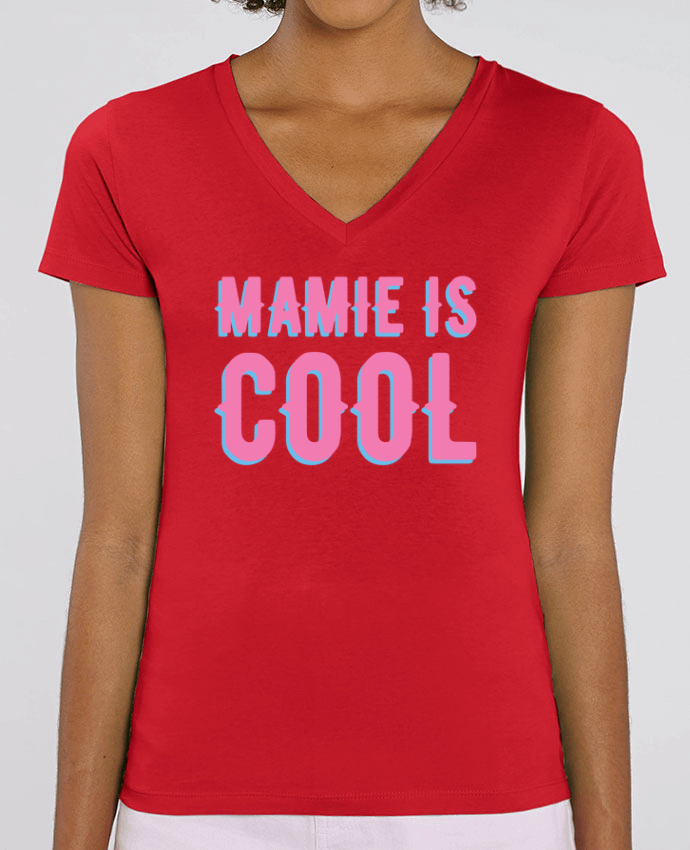 Women V-Neck T-shirt Stella Evoker Mamie is cool Par  tunetoo