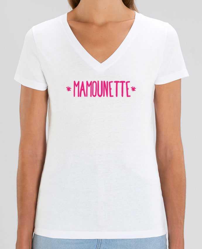 Women V-Neck T-shirt Stella Evoker Mamounette Par  tunetoo