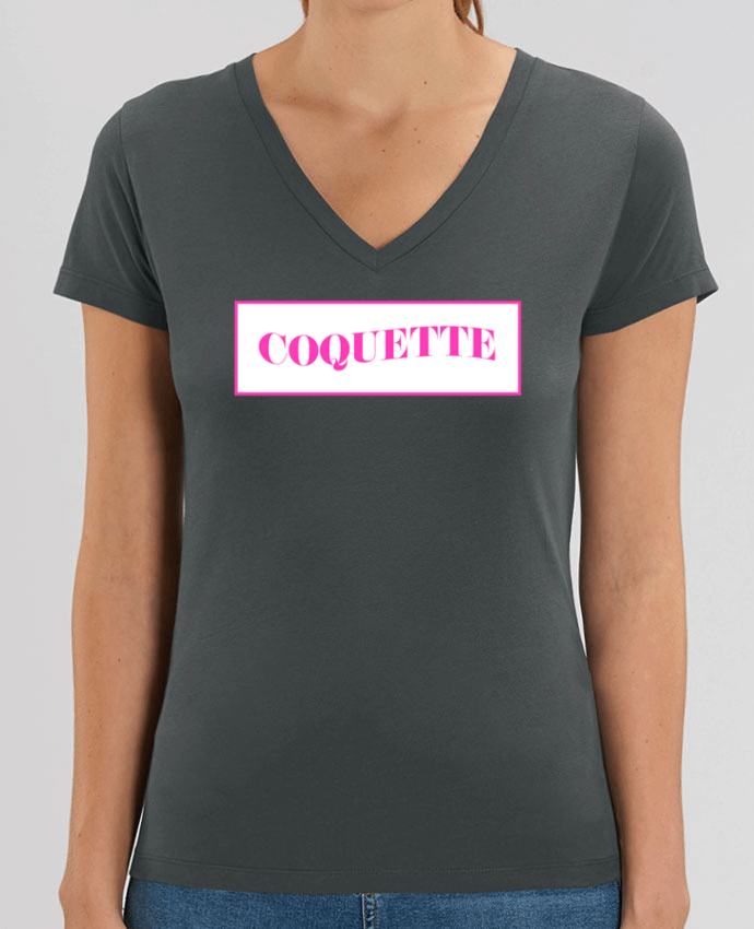 Camiseta Mujer Cuello V Stella EVOKER Coquette Par  tunetoo