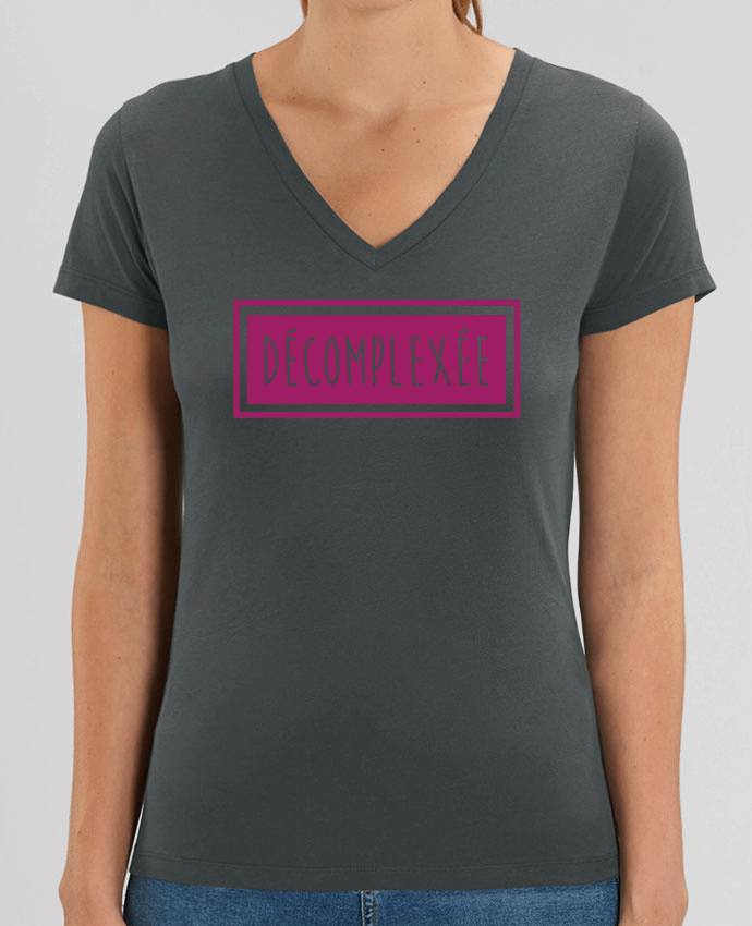 Women V-Neck T-shirt Stella Evoker Décomplexée Par  tunetoo