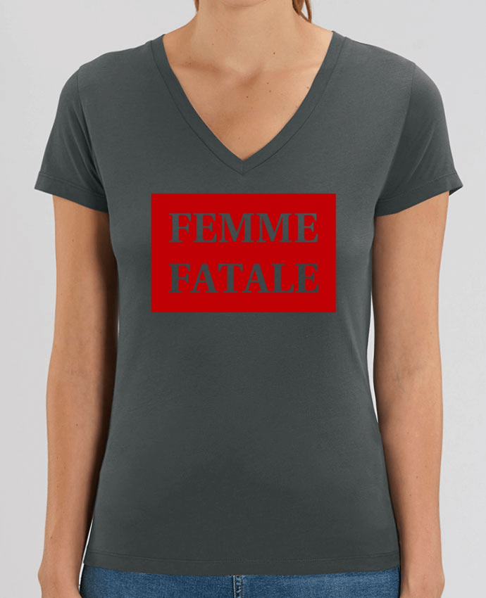 Camiseta Mujer Cuello V Stella EVOKER Femme fatale Par  tunetoo