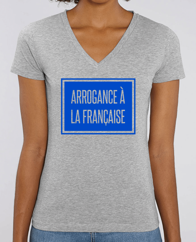Camiseta Mujer Cuello V Stella EVOKER Arrogance à la française Par  tunetoo