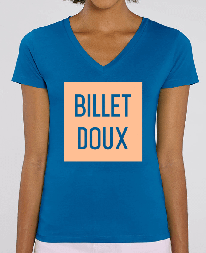 Camiseta Mujer Cuello V Stella EVOKER Billet doux Par  tunetoo