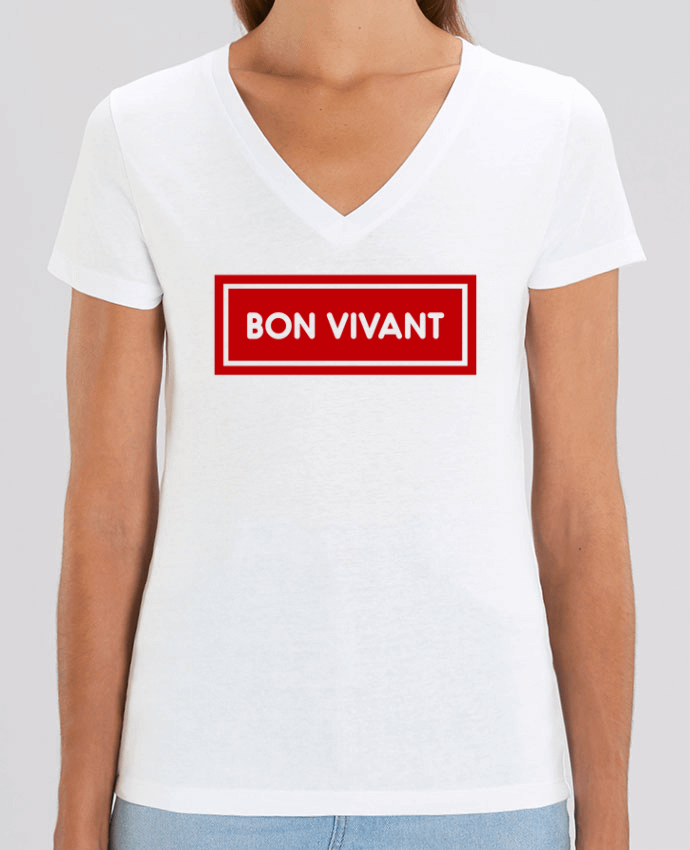 Camiseta Mujer Cuello V Stella EVOKER Bon vivant Par  tunetoo