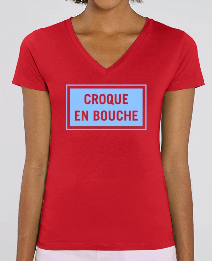 Women V-Neck T-shirt Stella Evoker Croque en bouche Par  tunetoo